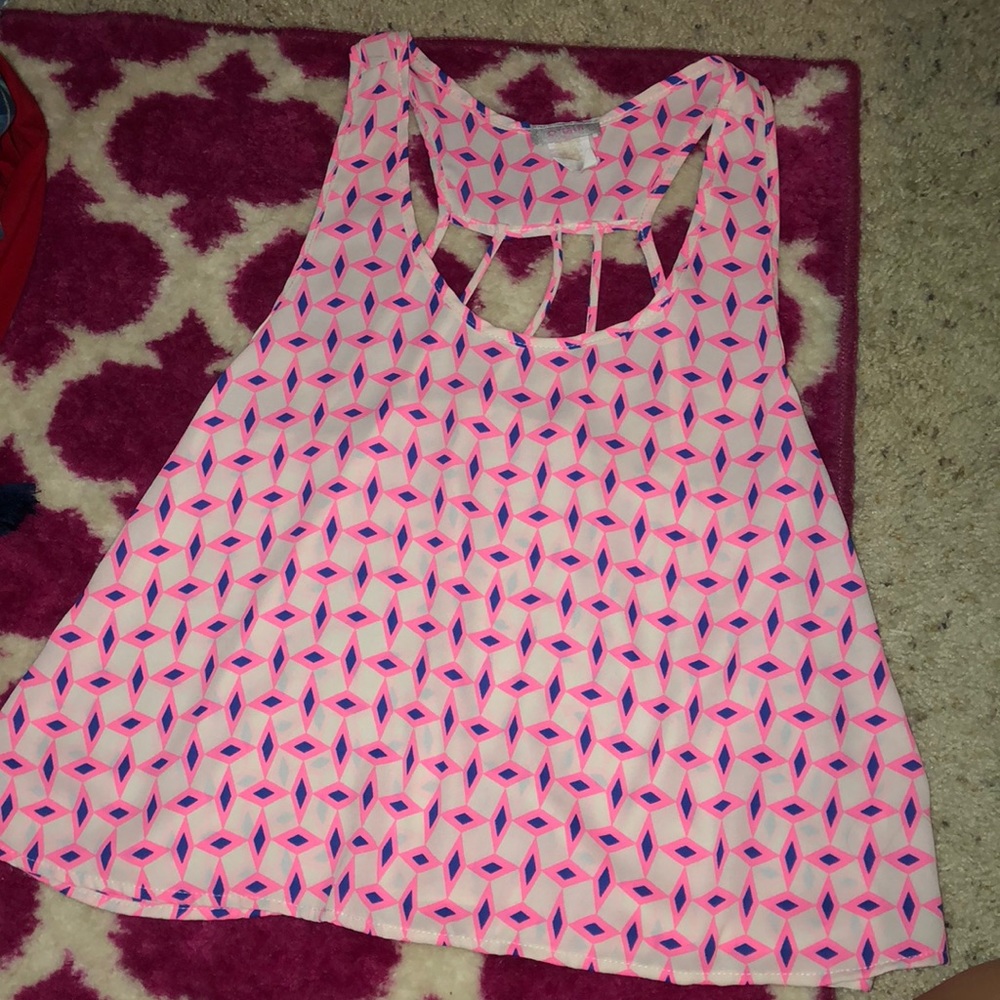 Cute open back tank top